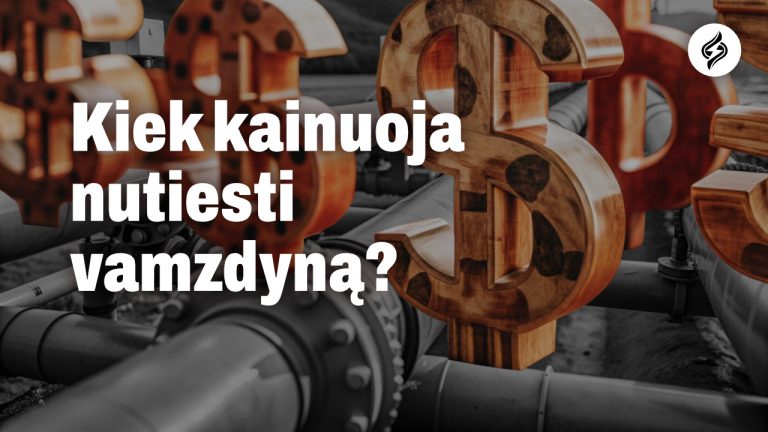 Kiek kainuoja nutiesti vamzdyną?