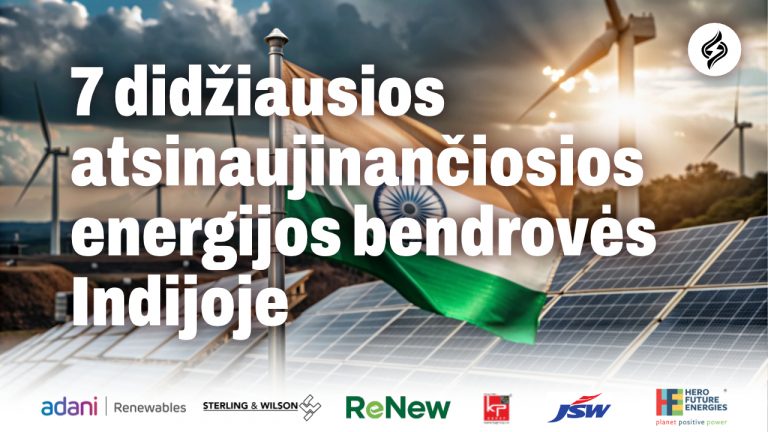 7 didžiausios atsinaujinančiosios energijos bendrovės Indijoje (pagal įrengtąją galią)